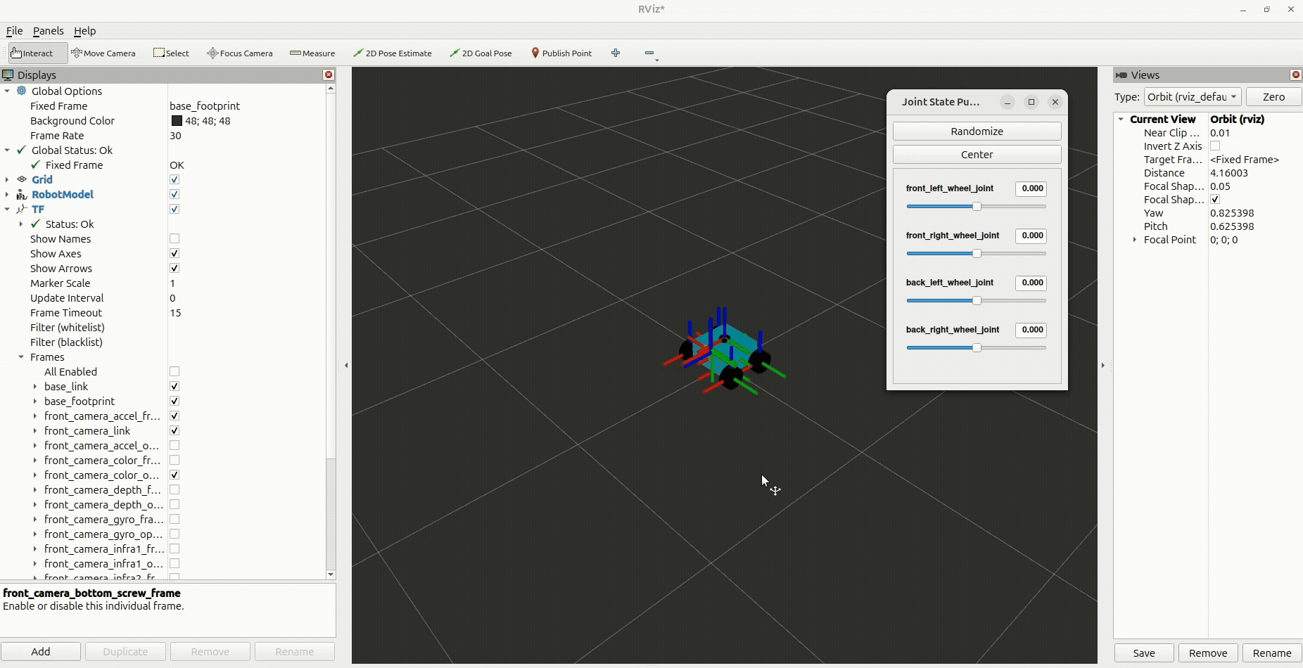 Micipsa robot model in RViz