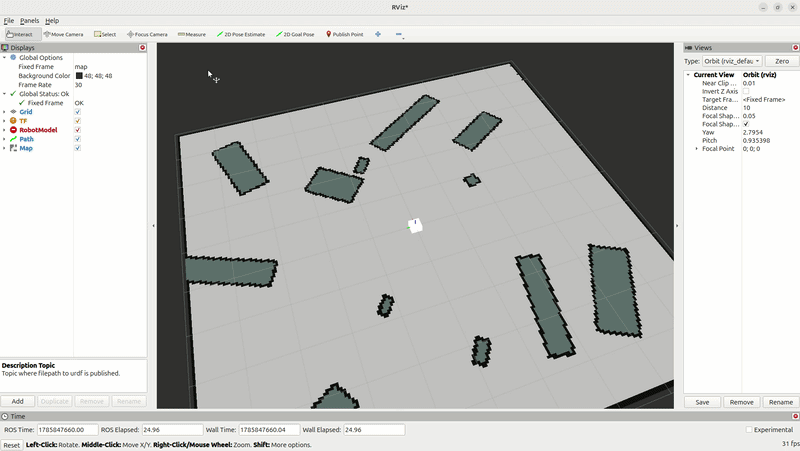Nav2 navigation in RViz