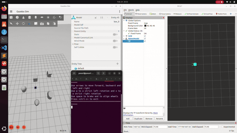 SLAM mapping in RViz